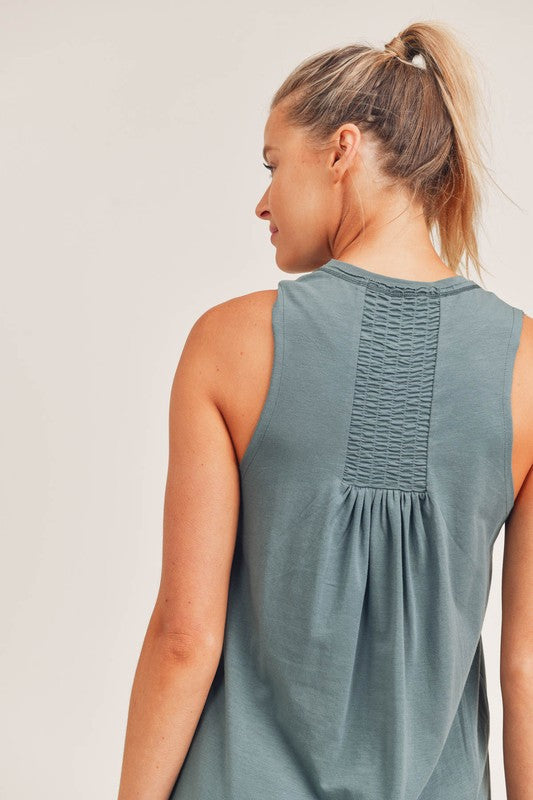 Gathered Back Flow Tank Top