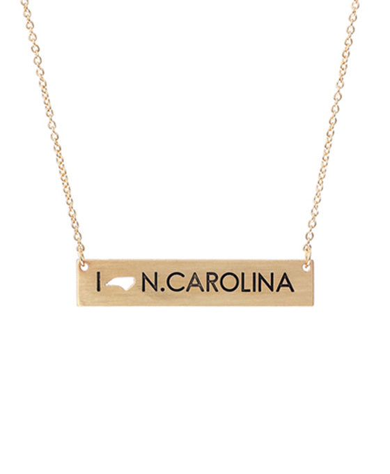 North Carolina Bar Necklace